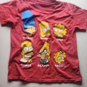 Red Cartoon Family Kids T-Shirt